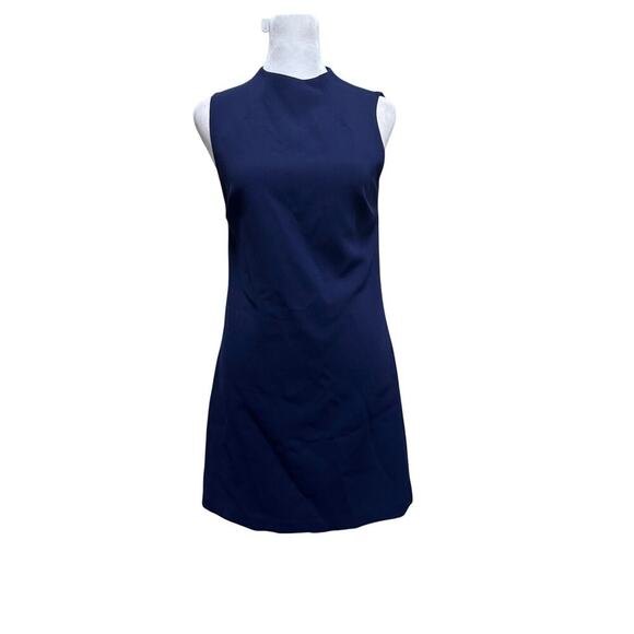 Alice + Olivia Sleeveless Sheath Dress in Navy Blue Size 0 Polyester - Picture 4 of 10